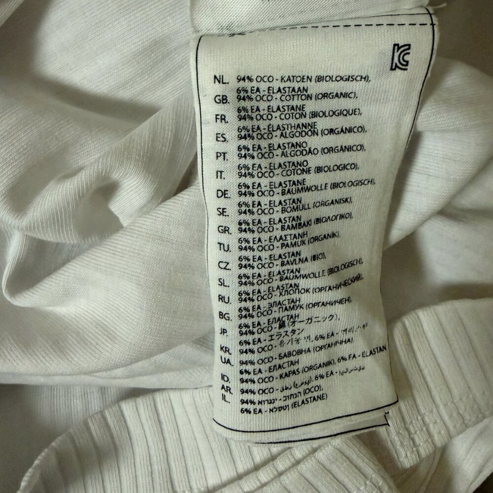 G-Star Slim Rib V-Neck Top white small - Picture 6 of 6